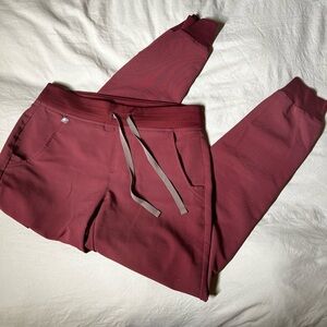 Figs: Dark Cherry Zamora Scrub Pants XS